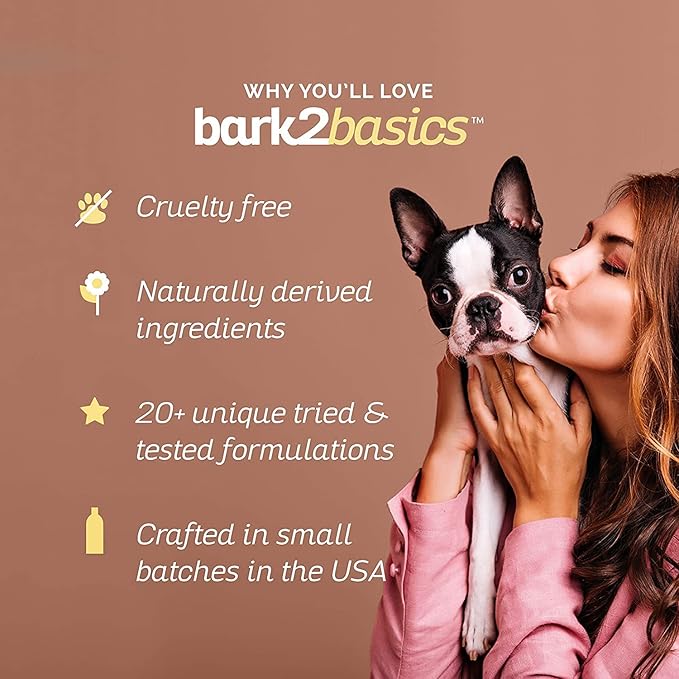Bark2Basics Oatmeal Dog Shampoo and Conditioner 2 in 1 Bundle, 16 oz - Natural Colloidal Oatmeal, Professional Grade, Coconut Scent, Moisturizes Dry Itchy Sensitive Skin, 16:1 Concentrated