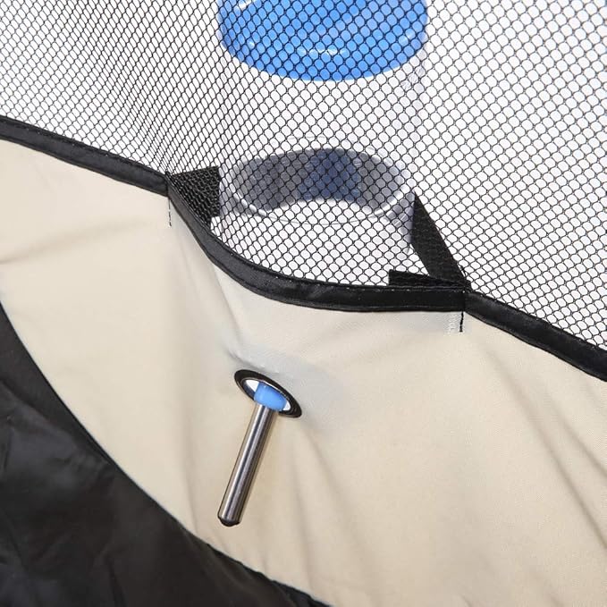 Portable Pet Playpen, 28.3" Foldable Dog Playpen for Dogie Kitten Rabbit, Exercise Playpen Tent Indoor/Outdoor Use (Blue)