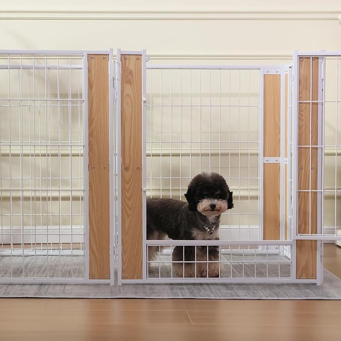 Heavy Duty Dog Playpen 32 Inch Height - Indoor Outdoor Pet Fence Enclosure for Medium and Small Dogs - Foldable Puppy Exercise Pen for Indoor and RV Camping or Yard