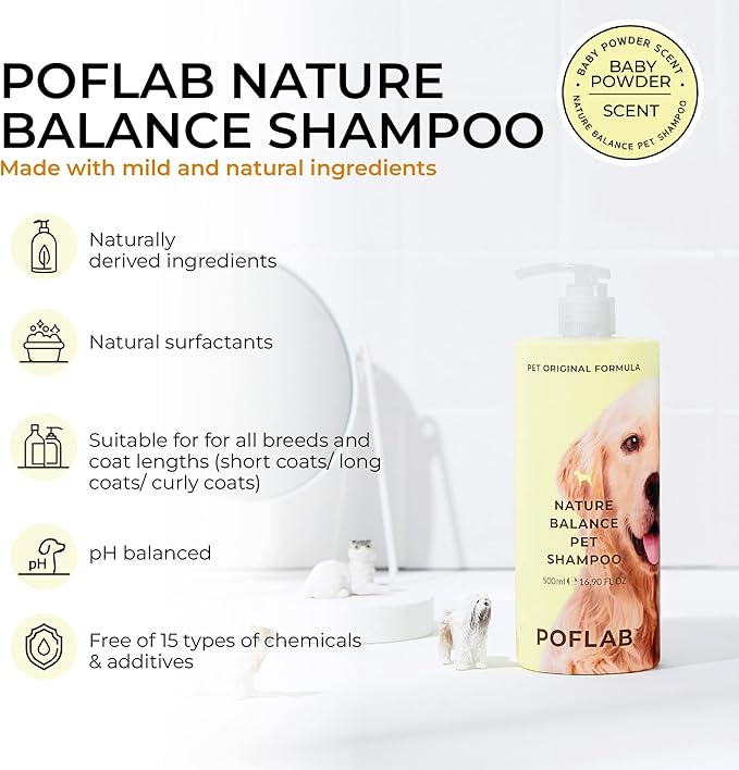 Nature Balance Pet Shampoo - Dog & Cat Moisturizing Shampoo with Aloe Vera Leaf, Mango Extract & Pink Needle Flower Extract - pH Neutral Pet Cleansing Shampoo for Healthy & Lustrous Coat