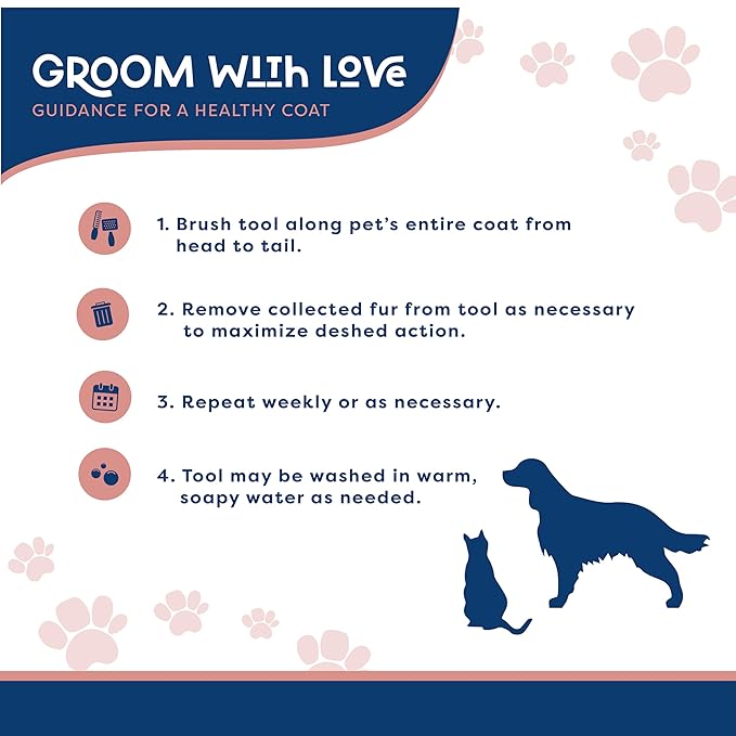 Good Scout 2-in-1 Pin & Bristle Deshedding Tool for Dogs & Cats, Gentle & Effective Dematting Brush for Long & Short Haired Pets, Pet Grooming Tool for Shedding, Tangles, and Knots