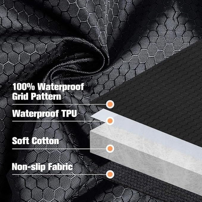 PETICON Waterproof Scratchproof Pet Bench Seat Covers for Cars, Trucks, SUVs, Nonslip Durable Back Seat Cover for Dogs, Washable Backseat Protection, Black