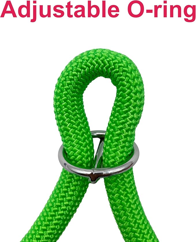 Braided Collar, Pro Training Dog Collar, No Pull Round Collar, Slip Collar with Slidable Stop Ring - Ideal for Medium/Large Dogs (M+(1/2") - 18" Long, Light Green)