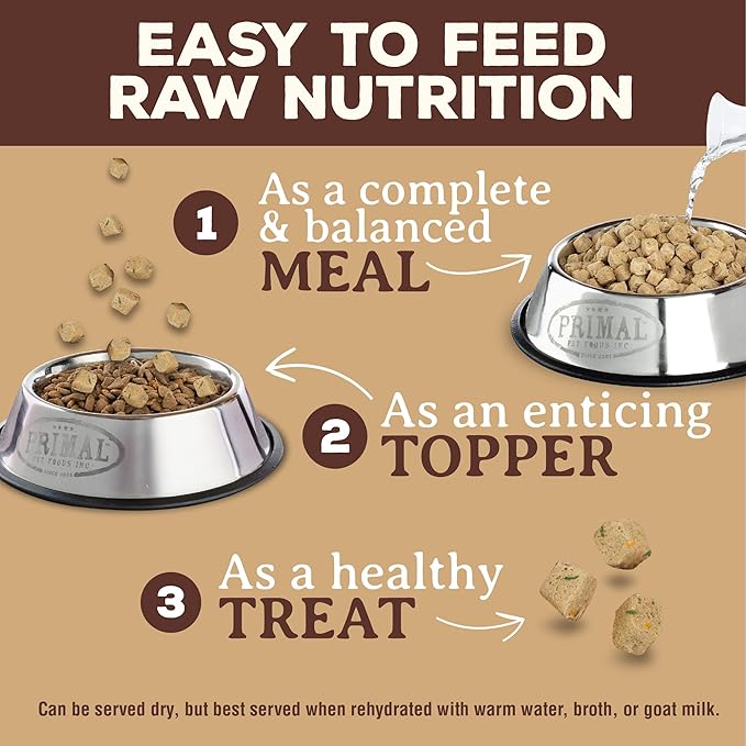 Primal Freeze Dried Dog Food Pronto, Lamb; Scoop & Serve, Complete & Balanced Meal; Also Use as Topper or Treat; Premium, Healthy, Grain Free, High Protein Raw Dog Food (16 oz, 2-Pack)