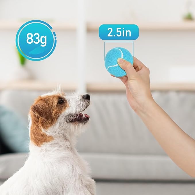 PrimePets Tennis Balls for Dogs, 2.5 Inch Thick Bouncy Balls for Dogs, Interactive Fetch Dog Toy Balls for Indoor Outdoor Play Fetch Dog Balls for Medium, Large Dogs