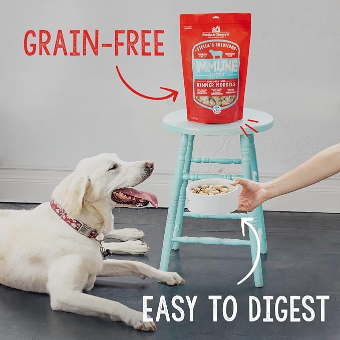 Stella & Chewy's – Stella’s Solutions Hip & Joint Boost – Cage-Free Chicken Dinner Morsels – Freeze-Dried Raw, Protein Rich, Grain Free Dog Food – 4.25 oz Bag