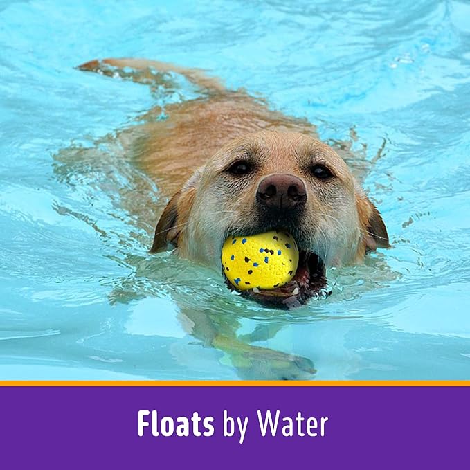 Dog Balls Tennis Ball Dog Toys for Aggressive Chewers, Durable Teething Dog Toys Floating Water Toy Fetch Balls for Large, Medium Small Dog and Puppies (1 Ball)
