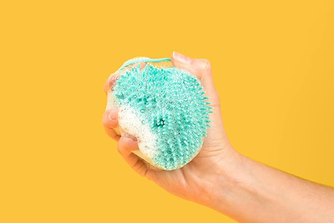 Luxurious Dog Bath Brush Scrubber - Soft Silicone Dog Shampoo Brush Combo for Pet Grooming, Bathing, & Massage Dispensing - Extreme Lather Dog Shower Brush (Green) by Crazy Piper
