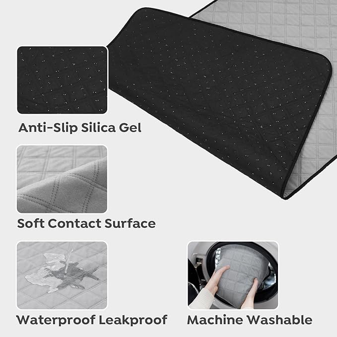 Veehoo Elevated Dog Bed with Washable Dog Pee Pads, Raised Dog Cot Bed for Large Dogs, Outdoor Dog Hammock Bed Off Ground, 100% Waterproof Reusable Puppy Pee Pads Whelping Pads, CWC2201CCP