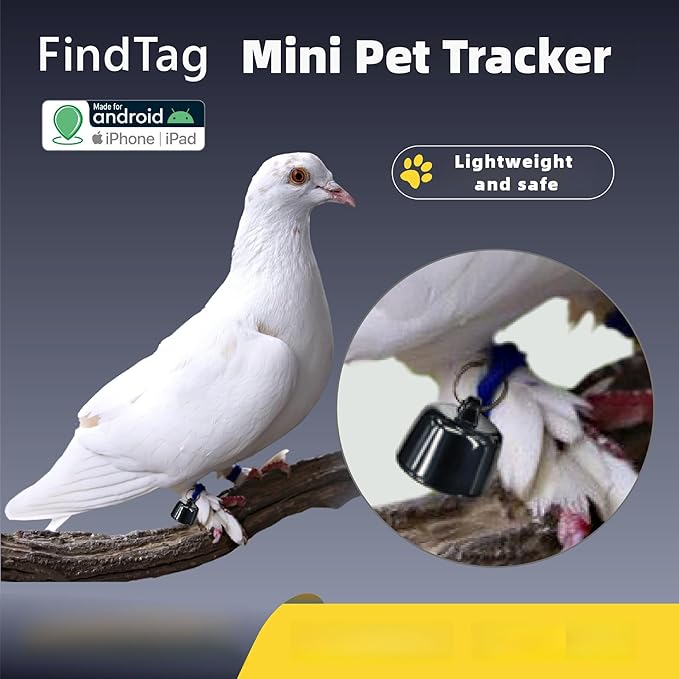 Cat and Dog Tracker, Mini Tracker for Pets, iOS and Android, Smart Pet Tracker Location Tracking Collar, Works Worldwide with Any Collar, No Other Fees, Find Tag
