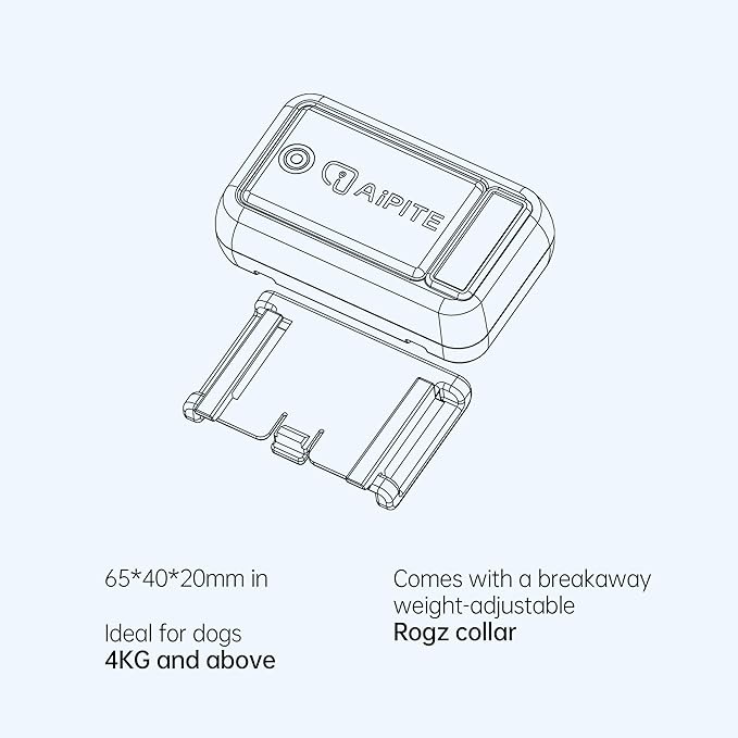 GPS Pet Tracker, Activity Monitor for Dog, Real-Time Location & Escape Alerts & Virtual Fences, No Monthly Fee & Support Multi User Co-Monitoring, Waterproof & Drop-Proof