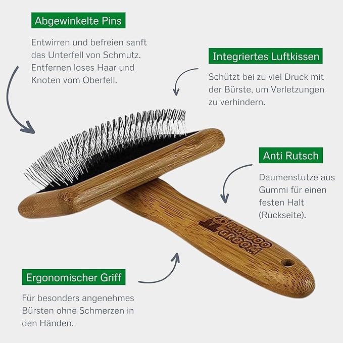 Slicker Brush with Stainless Steel Pins for Pets, Medium