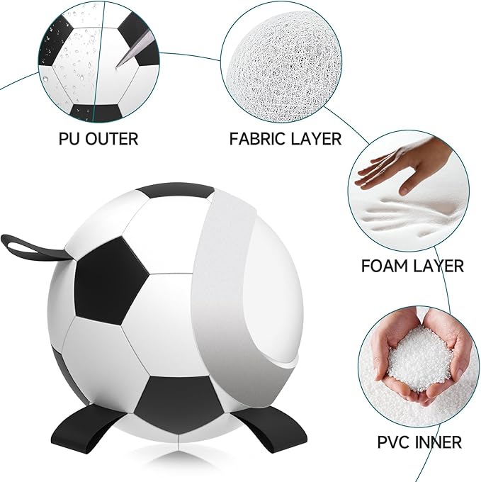 QDAN Herding Dog Balls Horse Ball - 25 inch Horse Toys Herding Ball for Dogs, Large Giant Ball Toys for Australian Shepherd Dog Toys, Black