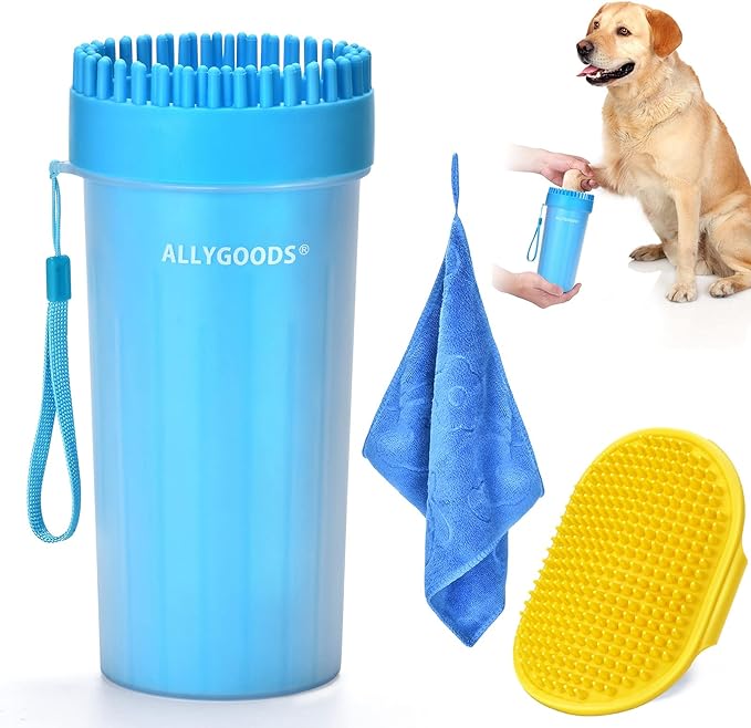 Paw Cleaner and Foot Washer for Large and Extra Large Dog Breeds - Efficient Dog Foot Cleaner with Container