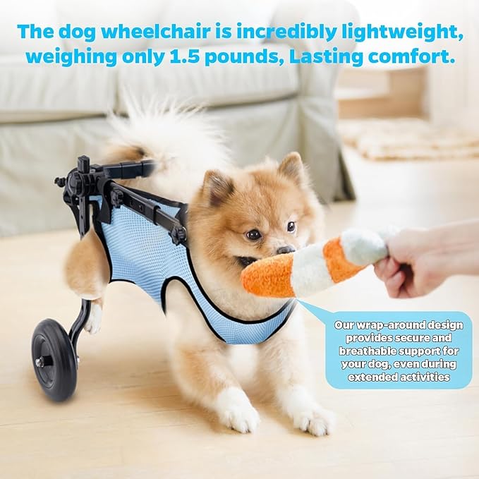 Dog Wheelchair for Back Legs, Dog Wheelchair Cart, Doggy/cat Wheelchair with Disabled Hind Legs Walking, Mobility Aids for Large Pets Hind Limbs, Dog Carts with Wheels, Light Weight, XL