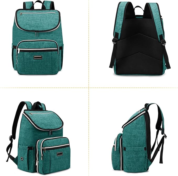 BAGLHER Travel Dog Backpack - Detachable Travel Dog Food Container for Pet Supplies Dog Gear Backpack,Dog Bag for Traveling with 2 Silicone Collapsible Bowls and 2 Food Baskets Green
