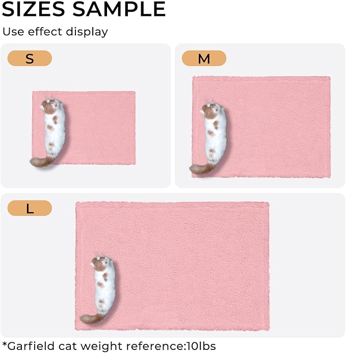 Luciphia Premium Fleece Dog Puppy Blanket Soft Pet Sherpa Calming Cat Blanket Throw for Small Medium Dog Cat(Pink,30x20 inches)