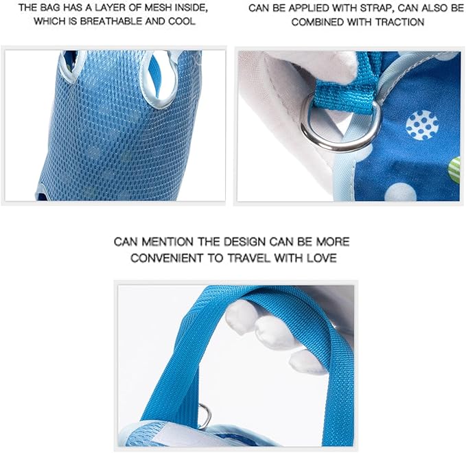 Dog Sling,Dog Sling Carrier for Small Dogs,Soft and Comfortable Can Take Cats and Dogs Out for a Walk,2-In-1design, Can be Carried on The Back or in The Hand,M