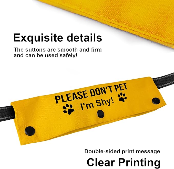 YROVWENQ Please Don't Pet I'm Shy Sleeve - Yellow Funny Dog Leash Wrap for Dogs Pet Birthday Gift