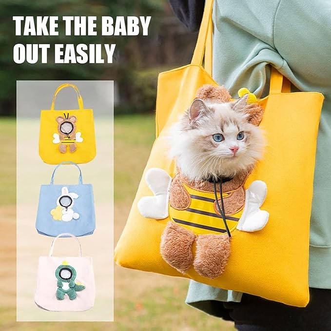 Dog and Cat Sling - Comfortable, Lightweight Pet Carrier with Head-Out Design (Small, Blue)