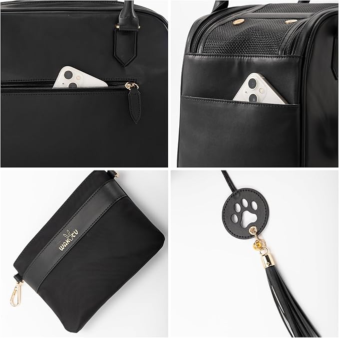 Dog Carriers for Small Dogs, Cat Carrier Pet Carrier Airline Approved Cat Dog Handbag Dog Carrier Purses Dog Handbag (14.9x8.07x10.83 Inches)