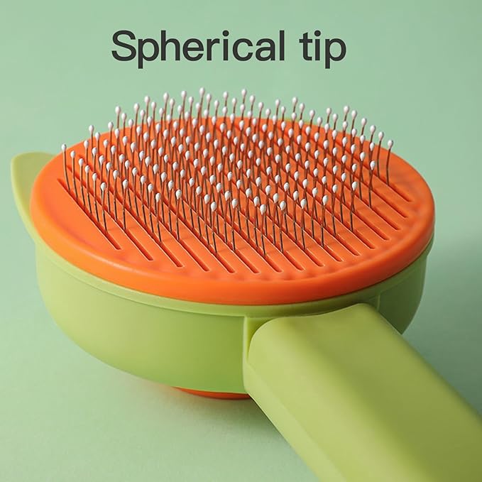 Premium Universal Pet Grooming Brush with Stainless Steel Pins Ideal for All Breeds Long Short Haired Cat and Dog,Ergonomic All-in-One Reduces Tanglesand PromotesHealthy Coat with Gentle (Yellow)
