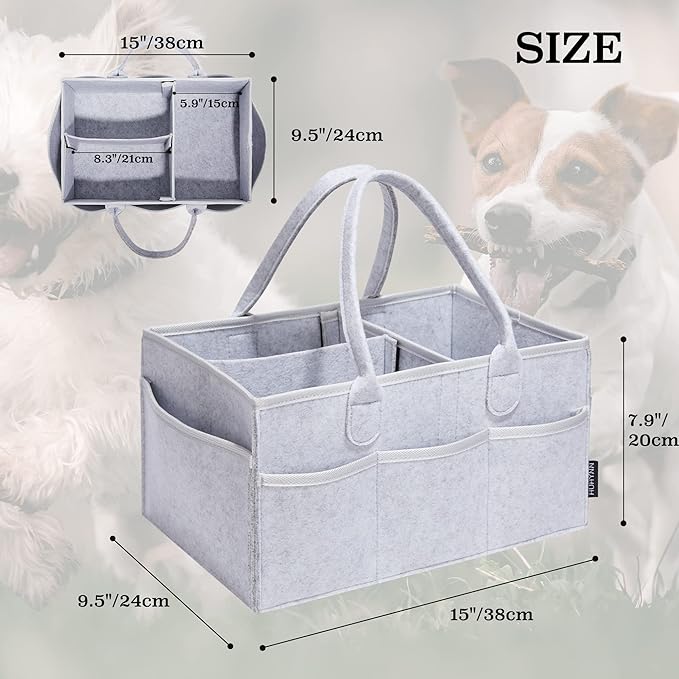 Pet Grooming Tote Bag, Dog Grooming Supplies Organizer Bag, Dog Grooming Bag for Travel Outdoor(Bag ONLY) (Sliver Grey)