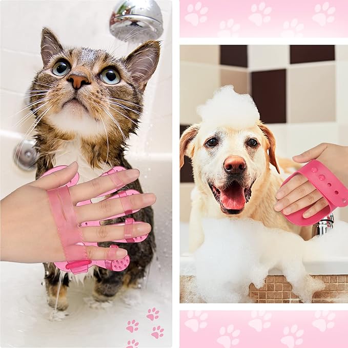 Yaomiao Pet Grooming Brush Kit, Includes 9 Pcs Self Cleaning Slicker, Dog Brush Shedding and Flea Comb, Nail Clippers and File, for Dogs, Cats, All Ages/Unisex, Fresh Color