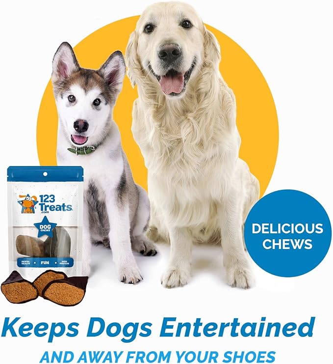 Filled Cow Hooves for Dogs, Delicious Beef Flavor, Stuffed Natural Beef Hoof Dog Chews, Tasty Treats for Dog, Made from Premium Brazilian Cattle, Pack of 3 Count
