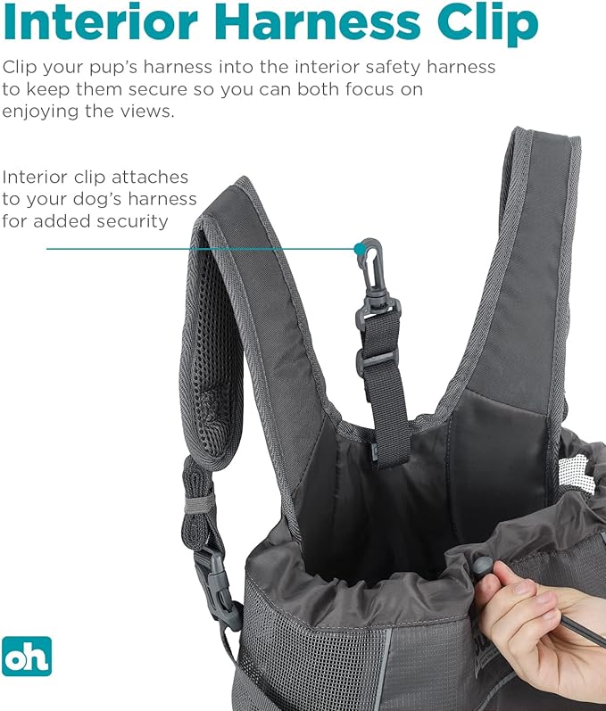 Outward Hound PupPak Dog Front Carrier, Medium, Grey