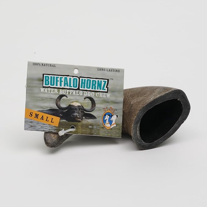 QT Dog Small Water Buffalo Horn - Long-Lasting 100% All-Natural Dog Chew, Ethically Sourced Protein-Packed & Low Fat Dental Chews