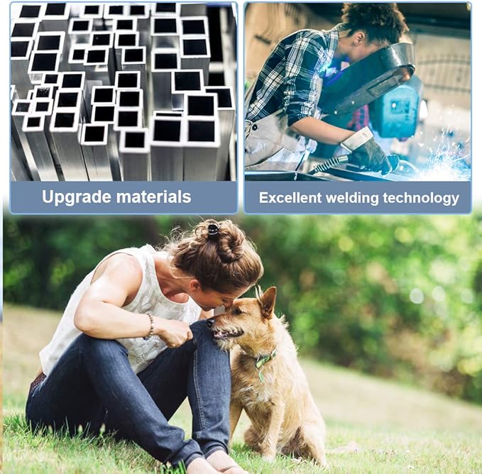 Pet Playpen Exercise Pen Dog fence Animal Kennel Cage Yard Travel Camping Wire Metal Portable Folding Indoor Outdoor Crate for Dogs with Door 24inches 8 panels and 16 panels