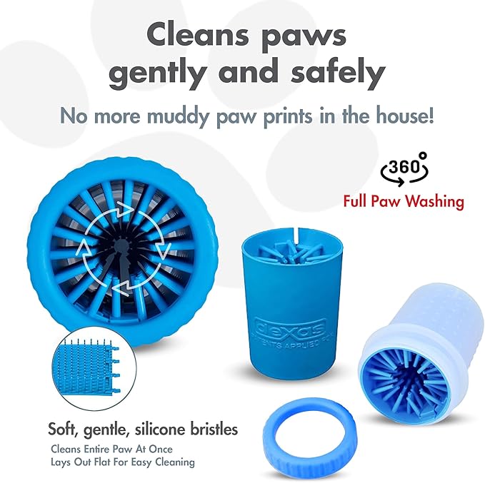 Dexas Small Dog Paw Cleaner, Pro Blue, Paw Washer for Dogs, Premium Quality Pet Supplies and Dog Accessories