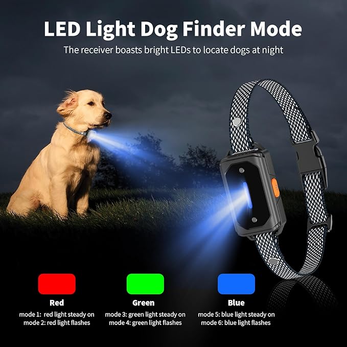 Shock Collar for Dogs, 3300FT Dog Training Collar, for Small, Medium and Large Dogs, 4 Training Modes, Dog Shock Collar with Remote Control, Rechargeable and Waterproof, E Collar for Dogs