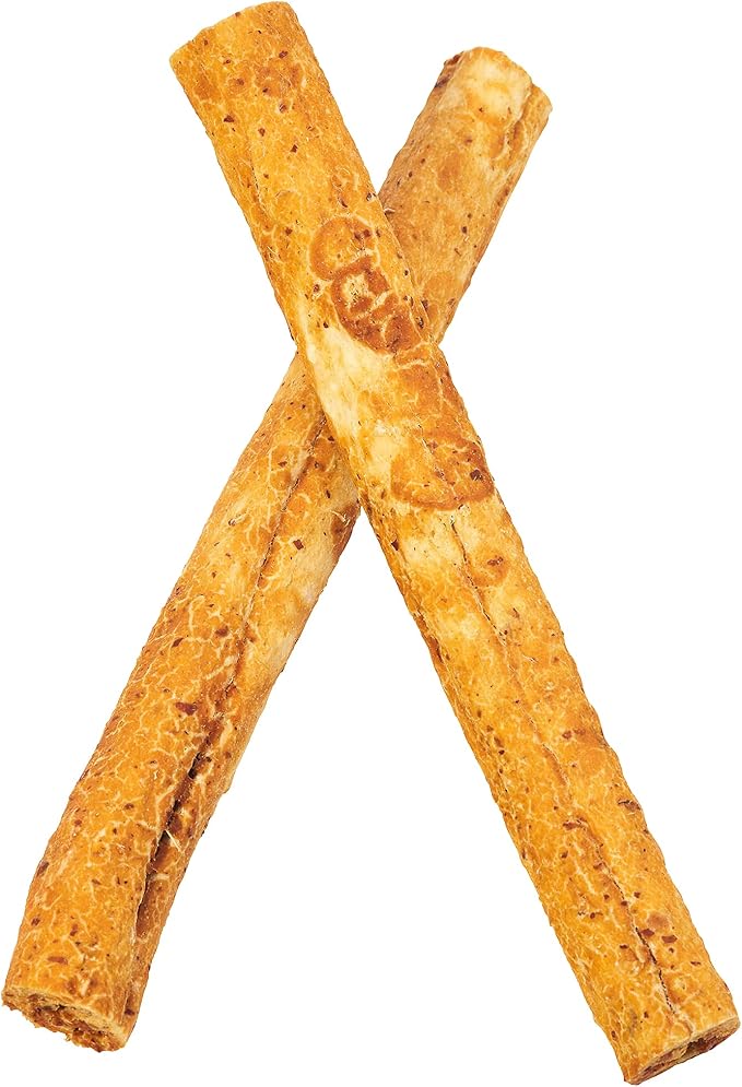 Fieldcrest Farms Nothing to Hide Natural Rawhide Alternative Large 10'' Rolls for Dogs - 3 Pack (6 Chews) Premium Grade Easily Digestible Chews - Great for Dental Health (Peanut Butter)