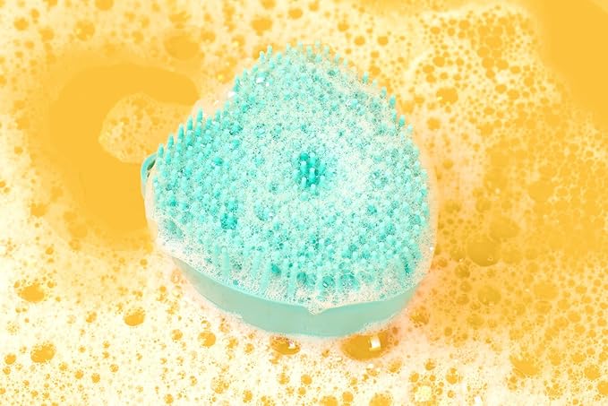 Luxurious Dog Bath Brush Scrubber - Soft Silicone Dog Shampoo Brush Combo for Pet Grooming, Bathing, & Massage Dispensing - Extreme Lather Dog Shower Brush (Green) by Crazy Piper