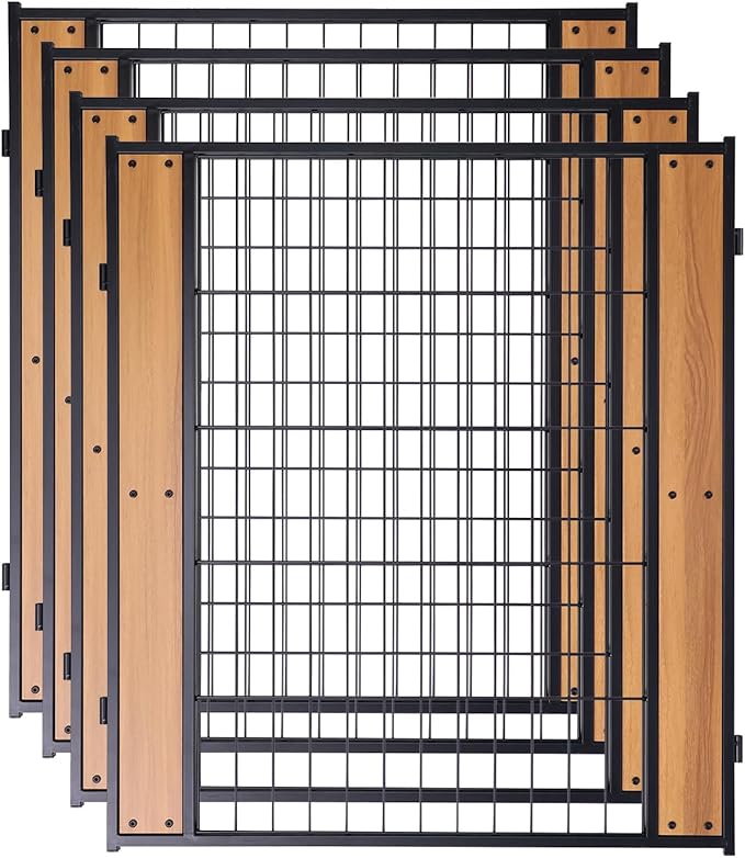 Heavy Duty Dog Playpen 32 Inch Height - Indoor Outdoor Pet Fence Enclosure for Medium and Small Dogs - Foldable Puppy Exercise Pen for Indoor and RV Camping or Yard