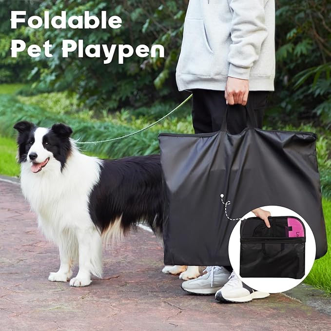 Love's cabin Pet Puppy Dog Playpen, Small Dog Tent Crates Cage Indoor/Outdoor, Portable Playpen for Dog and Cat, Foldable Pop Up Dog Kennel Playpen with Carring Case, Removable Zipper Top, Pink