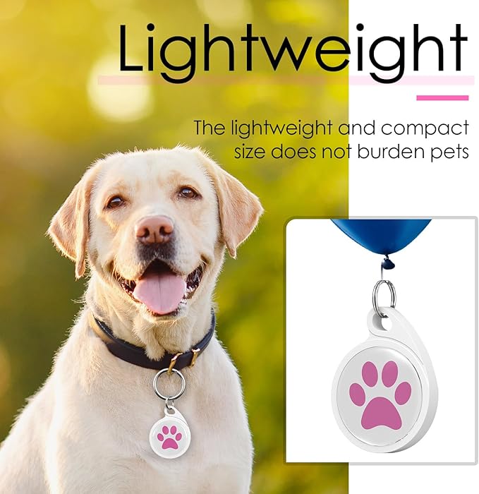 QR Code Dog Tag, Smart ID Tags, Dog Tags Personalized Lightweight Silent ID Tag for Kids Pets Bags Keys, Pink