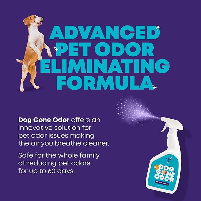 Good Salt Pet Dog Gone Odor, Natural & Fragrance Free Scent Neutralizer Spray, Made in the USA, 32 Ounce Bottle