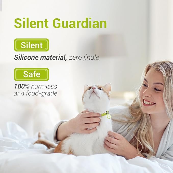 Pawaii Fluorescent QR Code Pet ID Tag, Glow in The Dark Durable Silent Silicone Pet ID Tag, Scan QR Receive Instant Pet Location Alert Email, Designs for Cat or Dog, 1Pack (Green)