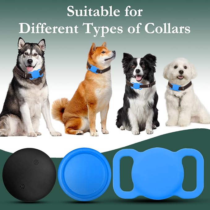 Pet Tracker for Dogs, Smart Bluetooth Location Tracker, MFi Certificated Tracking Device, Waterproof,No Monthly Fee, Works with Find My Not GPS Tracker (iOS Only) (Sky Blue)