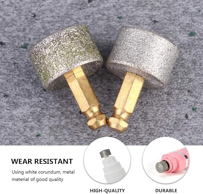 Bonve Pet Nail Grinder Wheels for Dogs 2PCS - Diamond Tips for Small Large Dogs & Cats(1 * Coarse Grinding Wheels & 1* Fine Grinding Wheel)