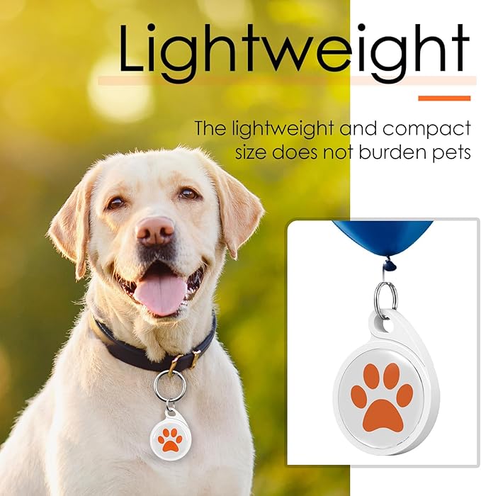 QR Code Dog Tag, Smart ID Tags, Dog Tags Personalized Lightweight Silent ID Tag for Kids Pets Bags Keys, Orange