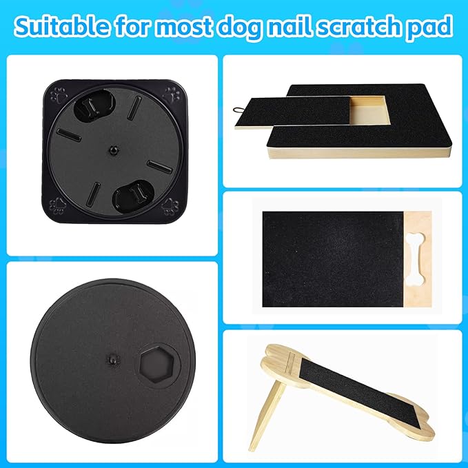 Pet Nail Self Adhesive Replacement Emery Paper, Eases Dog Nail Trimming Anxiety, Suitable for Doors and Walls(10in*13ft, Black)