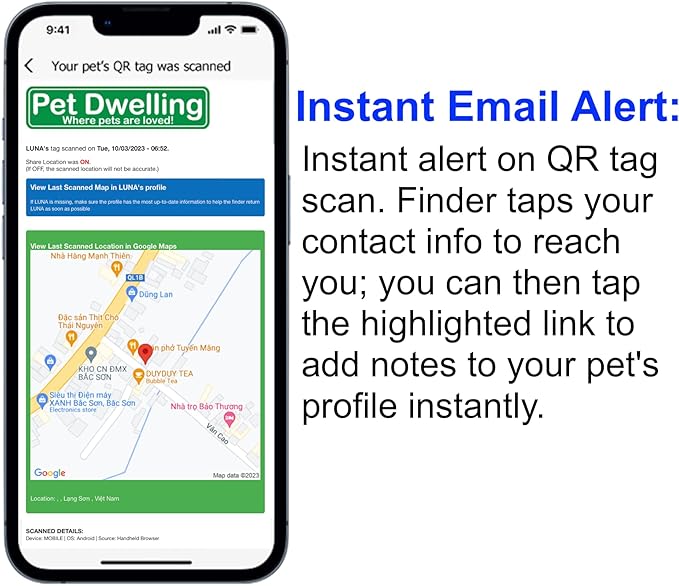 Premium NFC & QR Code Smart Dog ID Tag - Easy Scanning, Instant Profile Access, Real-Time Location Alerts(Green Paw)