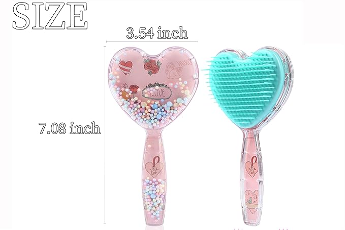 Heart-Shaped Puppy Brush , Soft Dog Brush - Gentle Grooming Brush for Small Dogs, Perfect for Yorkie, Shih Tzu, Maltipoo ,Dog Hair Remover Brush (Fluorescent color)