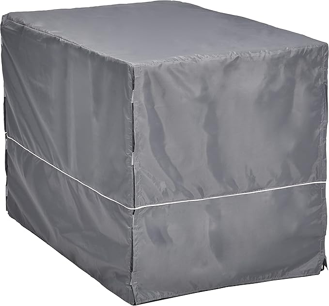 New World Dog Crate Comfort Kit by, Matching Dog Crate Cover & Dog Bed to Make Your Dogs Crate Their Home, Compatible with Midwest Homes for Pets & New World Dog Crates, Fits 42-Inch Dog Crate, Gray