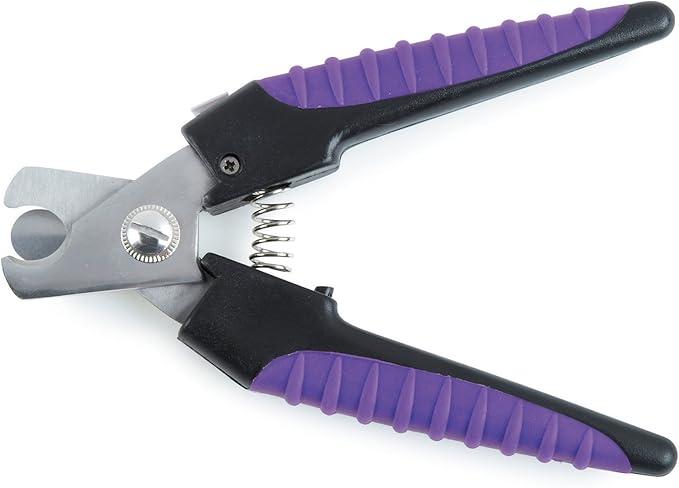 Master Grooming Tools Ergonomic Pro Nail Clippers — Stainless Steel Clippers for Trimming Pet Nails - Purple, Large, 6¼"
