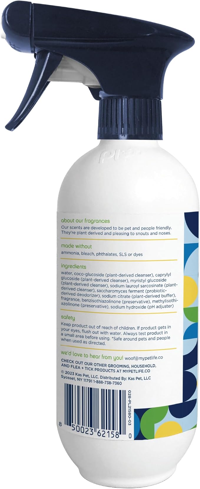 Pet Life Unlimited Foaming Stain + Odor Eliminator Spray Cleaner - Plant-Based Stain Removal - Two-Way Spray Applicator - Natural Juniper Leaf Scent - Made in the USA - 16 Ounce (Pack of 1)